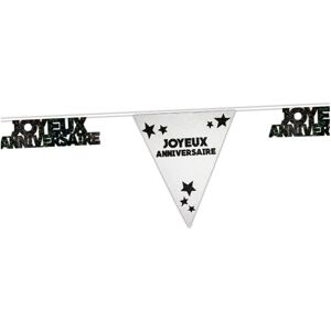 Rubies Black glitter Happy Birthday garland 6m Rubies Black glitter Happy Birthday garland 6m