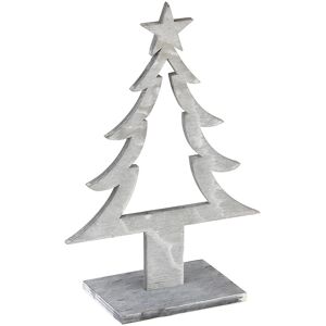 Rubies Grey wooden Christmas tree decoration 25 x 11 x 8 cm Rubies Grey wooden Christmas tree decoration 25 x 11 x 8 cm
