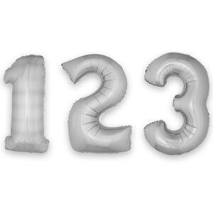 Rubies 1m silver number foil balloon Rubies 1m silver number foil balloon