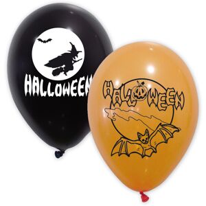 Rubies 10 Black and Orange Halloween Latex Balloons 30cm Rubies 10 Black and Orange Halloween Latex Balloons 30cm
