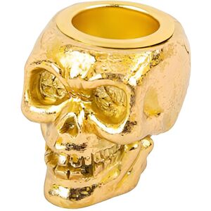 Rubies Skull candle holder in golden resin 4 x 4 cm Rubies Skull candle holder in golden resin 4 x 4 cm