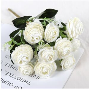 Unbranded (White) Artificial Flower Rose Bouquet With Silk Material For Decoration Wedding Unbranded (White) Artificial Flower Rose Bouquet With Silk Material For Decoration Wedding