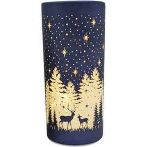 Straits (Blue) LED Light Up Glass Cylinder Christmas Decoration - 20cm Straits (Blue) LED Light Up Glass Cylinder Christmas Decoration - 20cm