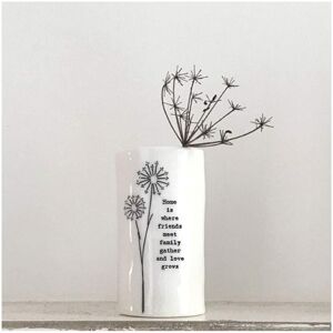 East of India Small Porcelain Vase - Home Where Friends Meet East of India Small Porcelain Vase - Home Where Friends Meet