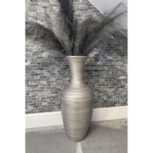 Marissa's Garden & Gift Silver handmade bamboo vase 60cm tall floor or table vase Marissa's Garden & Gift Silver handmade bamboo vase 60cm tall floor or table vase