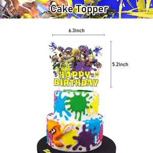 Unbranded (Topper) Party Splatoon3 Supplies Banner Cake Topper Balloons Birthday Decoratio Unbranded (Topper) Party Splatoon3 Supplies Banner Cake Topper Balloons Birthday Decoratio