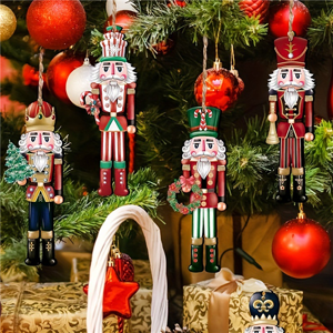winwin 12pcs Christmas Nutcracker Soldier Wooden Pendant Xmas Tree Hanging Ornament winwin 12pcs Christmas Nutcracker Soldier Wooden Pendant Xmas Tree Hanging Ornament