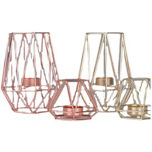 GreenZech (Rose Gold, S) Nordic Light Candle Holder Golden Wrought Iron Candlestick Candle GreenZech (Rose Gold, S) Nordic Light Candle Holder Golden Wrought Iron Candlestick Candle