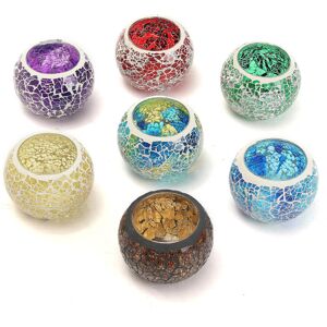 GreenZech (Purple) Glass Sparkling Mosaic Crystal Candle Holder Romantic Candle Container GreenZech (Purple) Glass Sparkling Mosaic Crystal Candle Holder Romantic Candle Container