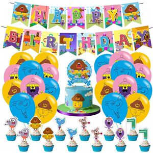 Unbranded (Suit(32pcs)) Duggee Birthday Hey Party Supplies Cake Topper Banner Balloon Them Unbranded (Suit(32pcs)) Duggee Birthday Hey Party Supplies Cake Topper Banner Balloon Them