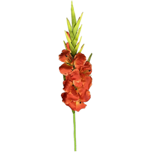 Leaf 115cm Artificial Orange Gladioli Stem Leaf 115cm Artificial Orange Gladioli Stem