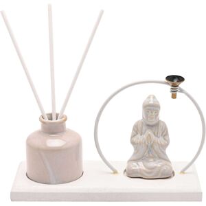 (One Size, White) Serenity Sitting Buddha Incense Gift Set (One Size, White) Serenity Sitting Buddha Incense Gift Set