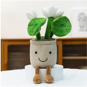 Unbranded (White ) Creative Lotus Cartoon Potted Plant Plush Doll Ornament Home Desk Decor Unbranded (White ) Creative Lotus Cartoon Potted Plant Plush Doll Ornament Home Desk Decor