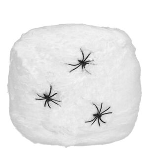 Rubies White spiderweb decoration with spiders 20g Halloween Rubies White spiderweb decoration with spiders 20g Halloween