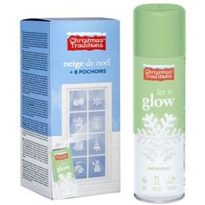 Rubies 150ml Glow in the Dark Snow Bomb with Christmas Stencils Rubies 150ml Glow in the Dark Snow Bomb with Christmas Stencils