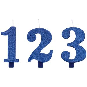 Rubies Blue glitter number birthday candle 9.5 cm Rubies Blue glitter number birthday candle 9.5 cm