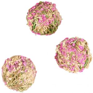 Rubies 4 Decorative balls natural white and pink flowers 5 cm Rubies 4 Decorative balls natural white and pink flowers 5 cm