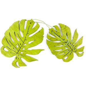 JADEO 2 Tropical Green Wooden Leaves - Decorate with Tropical Atmosphere JADEO 2 Tropical Green Wooden Leaves - Decorate with Tropical Atmosphere