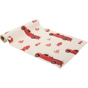 Rubies Red and gold firefighter suede table runner 28 cm x 3 m Rubies Red and gold firefighter suede table runner 28 cm x 3 m