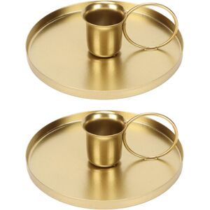 Unbranded 2pcs Iron Candle Holder Metal Home Golden Simple Unbranded 2pcs Iron Candle Holder Metal Home Golden Simple