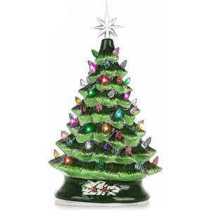 Unbranded Ceramic Christmas Tree LED Decoration Desktop Ornament-ZZY Unbranded Ceramic Christmas Tree LED Decoration Desktop Ornament-ZZY