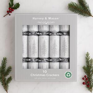 Harvey & Mason 10 Traditional Christmas Crackers Silver Tree Dinner Cracker 14 Inch Harvey & Mason 10 Traditional Christmas Crackers Silver Tree Dinner Cracker 14 Inch