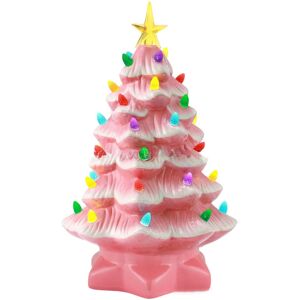 Unbranded (Pink) 20cm LED Christmas Tree Ornaments Resin Tabletop Christmas Decorations wi Unbranded (Pink) 20cm LED Christmas Tree Ornaments Resin Tabletop Christmas Decorations wi
