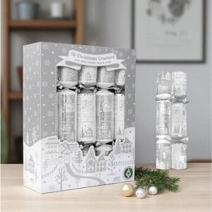RSW International Ltd 10 Traditional Christmas Crackers Family Dinner 12 Inch Silver Houses RSW International Ltd 10 Traditional Christmas Crackers Family Dinner 12 Inch Silver Houses