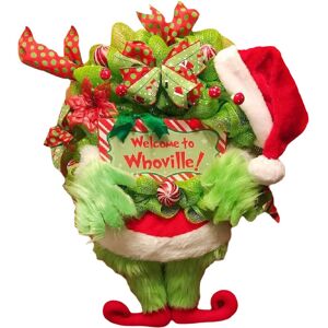 Unbranded (Style A) Grinch Christmas Funny The Burlap Wreath Door Creative Decorations Chr Unbranded (Style A) Grinch Christmas Funny The Burlap Wreath Door Creative Decorations Chr