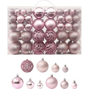 (pink) vidaXL Christmas Ball Set 100 Piece Tree Xmas Hanging Christmas Tree Ball (pink) vidaXL Christmas Ball Set 100 Piece Tree Xmas Hanging Christmas Tree Ball