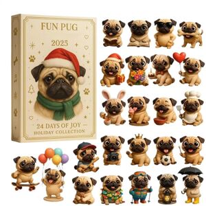 Unbranded Christmas Advent 2025 24 Days 2D Acrylic Dog Xmas Tree Decoration Pug Tree Ornam Unbranded Christmas Advent 2025 24 Days 2D Acrylic Dog Xmas Tree Decoration Pug Tree Ornam