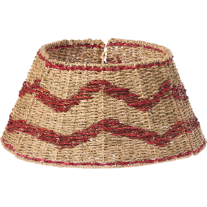 Beliani Christmas Tree Collar HIVER Seagrass Red 51 cm Beliani Christmas Tree Collar HIVER Seagrass Red 51 cm