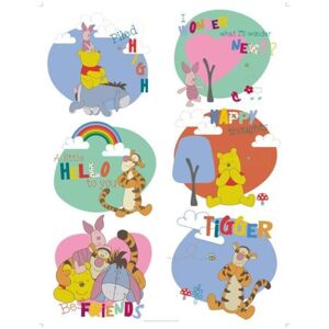 Stickers - Disney - Winnie the Pooh - 6 giant stickers - Pre-cut - Repositionabl Stickers - Disney - Winnie the Pooh - 6 giant stickers - Pre-cut - Repositionabl