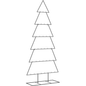 vidaXL Metal Christmas Tree for Decoration Outdoor Artificial Xmas Tree Black vidaXL Metal Christmas Tree for Decoration Outdoor Artificial Xmas Tree Black