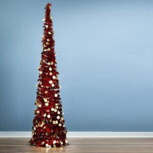 Christmas Tree World (5ft) The Slim Red Tinsel Pop Up Christmas Tree (5ft to 7ft) Christmas Tree World (5ft) The Slim Red Tinsel Pop Up Christmas Tree (5ft to 7ft)