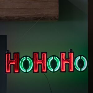 Premier 40cm Light up Hanging Ho Ho Ho Christmas Infinity Mirror Sign with Red and Green Premier 40cm Light up Hanging Ho Ho Ho Christmas Infinity Mirror Sign with Red and Green