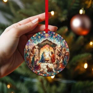 Unbranded (F) Christmas Decoration Xmas Ornaments Nativity Scene Decoration Wooden Christm Unbranded (F) Christmas Decoration Xmas Ornaments Nativity Scene Decoration Wooden Christm