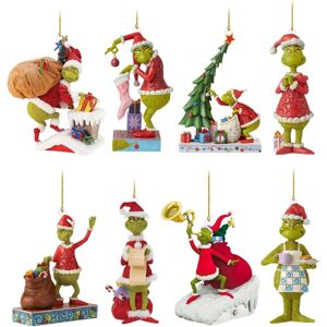 Unbranded (8pcs) Grinch Christmas Ornament Decorations, 8PCS Stocking Cap Funny Santa Orna Unbranded (8pcs) Grinch Christmas Ornament Decorations, 8PCS Stocking Cap Funny Santa Orna