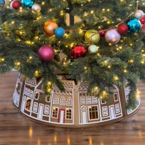 Unbranded Gingerbread House Christmas Tree Skirt - LED Collar - Diameter 60CM/23 Unbranded Gingerbread House Christmas Tree Skirt - LED Collar - Diameter 60CM/23