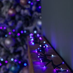 Premier 37.5m 1500 LED TreeBrights Christmas String Lights with Timer in Blue, White & P Premier 37.5m 1500 LED TreeBrights Christmas String Lights with Timer in Blue, White & P