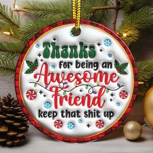 Unbranded (B) Christmas Holiday Decorations Sale Christmas Acrylic Pendant Concave Texture Unbranded (B) Christmas Holiday Decorations Sale Christmas Acrylic Pendant Concave Texture