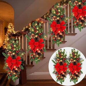 Unbranded Christmas Decorations Xmas Tree Ornaments Christmas Wreath Stair Wreath Red Bow Unbranded Christmas Decorations Xmas Tree Ornaments Christmas Wreath Stair Wreath Red Bow