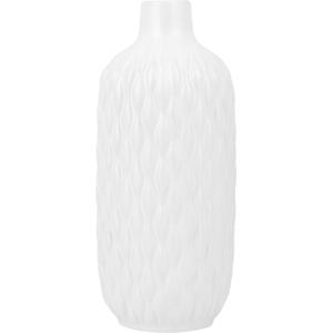 Beliani Decorative Vase EMAR White 31cm - Decorative Vase Beliani Decorative Vase EMAR White 31cm - Decorative Vase
