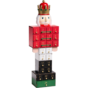 Beliani Christmas Decoration FERAGEN Nutcracker Advent Calendar 59 cm Multicolour Beliani Christmas Decoration FERAGEN Nutcracker Advent Calendar 59 cm Multicolour