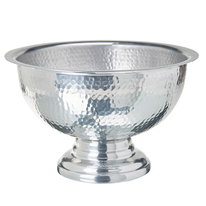 Beliani Silver Hammered Metal Decorative Bowl - Glamour, 36x22x36 cm Beliani Silver Hammered Metal Decorative Bowl - Glamour, 36x22x36 cm