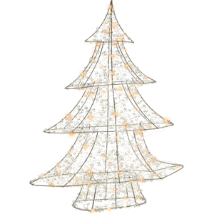 Beliani Outdoor Decoration LED BLONDUOS Christmas Tree 60 cm Silver Beliani Outdoor Decoration LED BLONDUOS Christmas Tree 60 cm Silver
