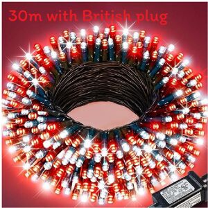 Unbranded (Red White) 30m 300 Led Light String With Remote Control And Timed Decor For Cou Unbranded (Red White) 30m 300 Led Light String With Remote Control And Timed Decor For Cou