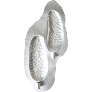 Beliani Wall Candle Holder - Handmade Silver Iron Decor Beliani Wall Candle Holder - Handmade Silver Iron Decor