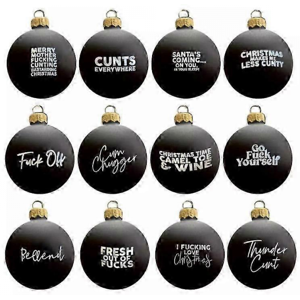 Unbranded Sweary Bauble Bundle - 12 Pack, 2024 Fun Christmas Ornament Xmas Ball-OrnamentsB Unbranded Sweary Bauble Bundle - 12 Pack, 2024 Fun Christmas Ornament Xmas Ball-OrnamentsB