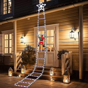 Unbranded 10ft Christmas Decorative Ladder Lights With Climbing Santa Claus, Led Ladder Li Unbranded 10ft Christmas Decorative Ladder Lights With Climbing Santa Claus, Led Ladder Li